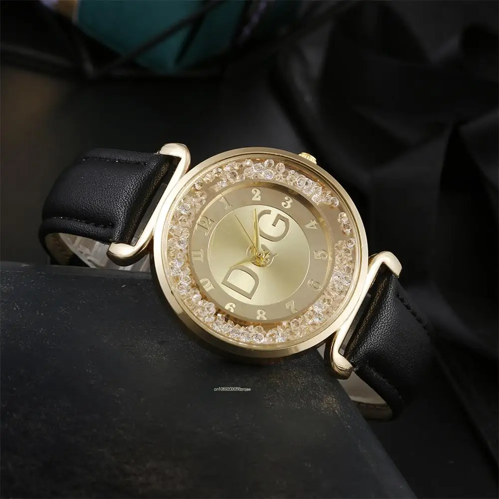 Luxury New Brand Watches Women Leisure Roller ball Digital Design Ladies Quartz Watch Fashion Stainless Steel Strap Women Clock