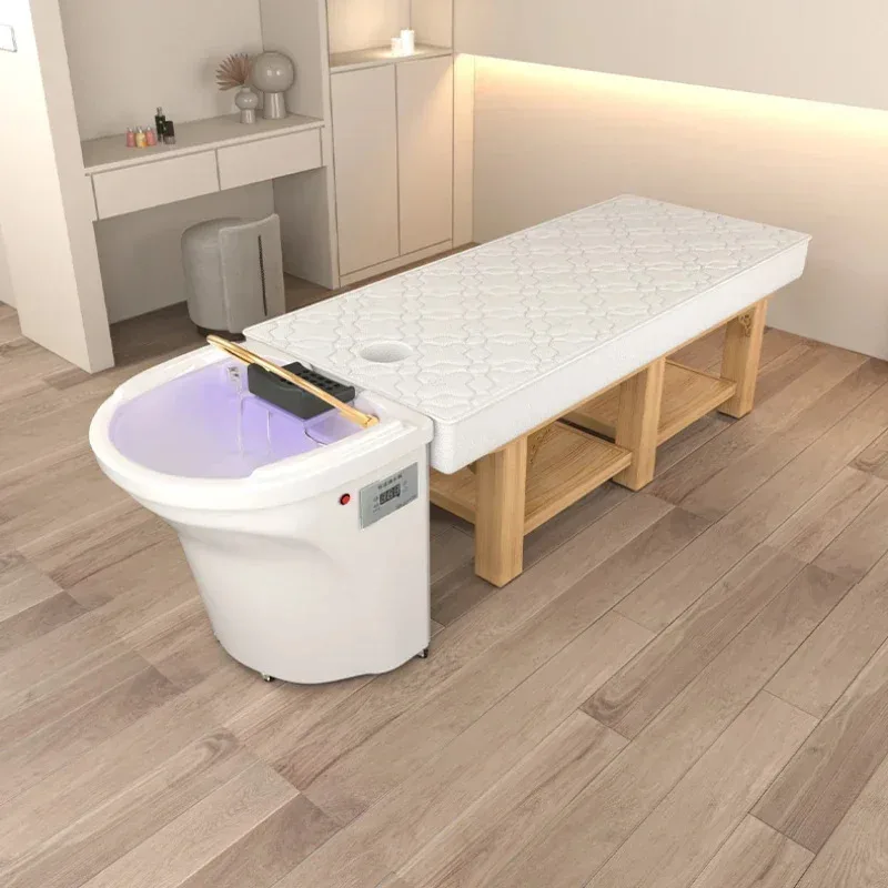 Portable Moving Equipment Shampoo Chairs Sink Spa Head Water Circulation Shampoo Chairs Shower Washbasins Salon Furniture WZ50SC