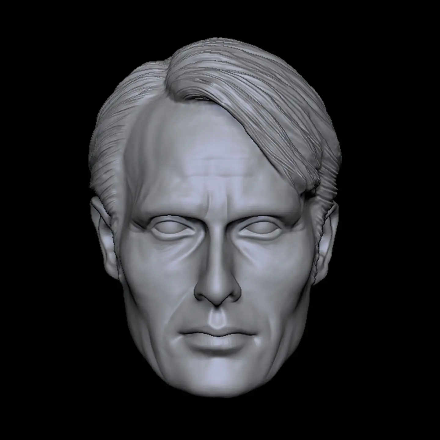 

HL048 DIY Customized 1/18 1/12 1/10 Mads Unpainted Head Sculpt for 3.75" 6" 7" Figure SHF ML Mafex Mez NECA Mcf