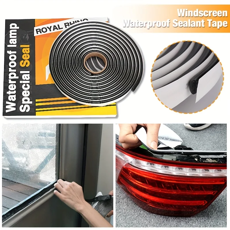 

0.37x179.92INCH Butyl Rubber Sealing Tape for RV Car Headlights Windows Doors Windshields Ships Roofs Windows Pipes Putty Ropes