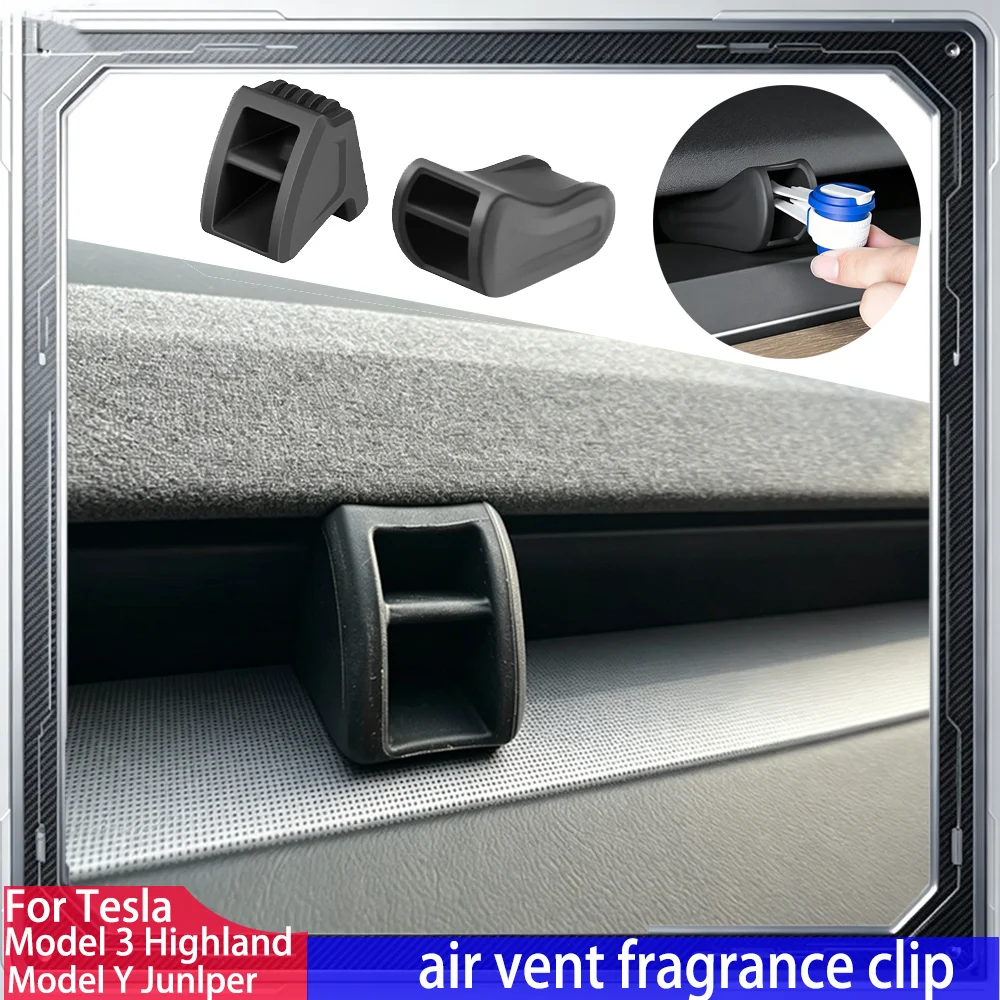For Tesla Model Y Juniper 2025 Air Outlet Vent Aromatherapy Clip Freshener Model 3 2017-2023 Adapter Bracket Fragrance Converter