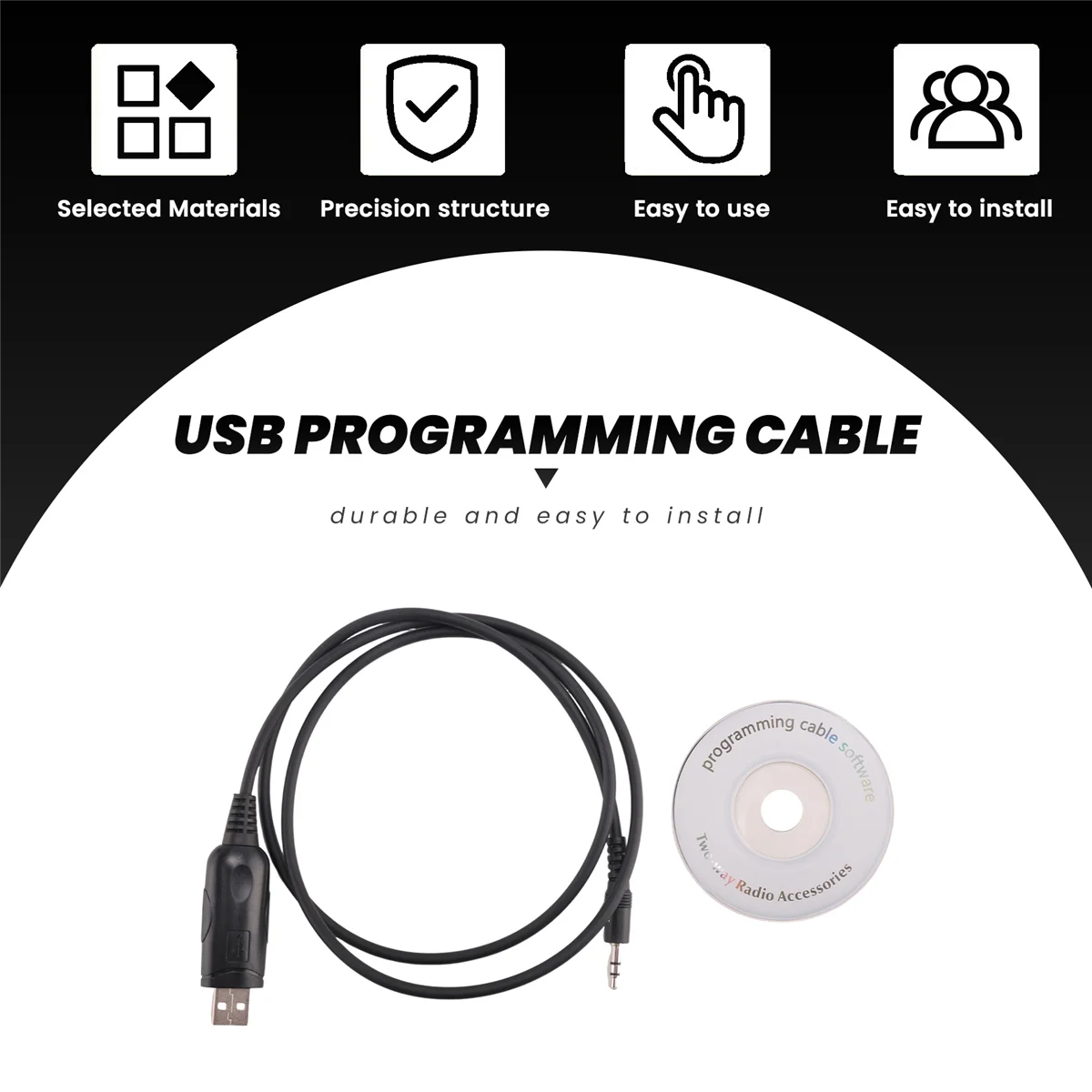 3,5 mm USB-programmeerkabel OPC-478U ICOM IC-F11 IC-F11S IC-2200H IC-2720H