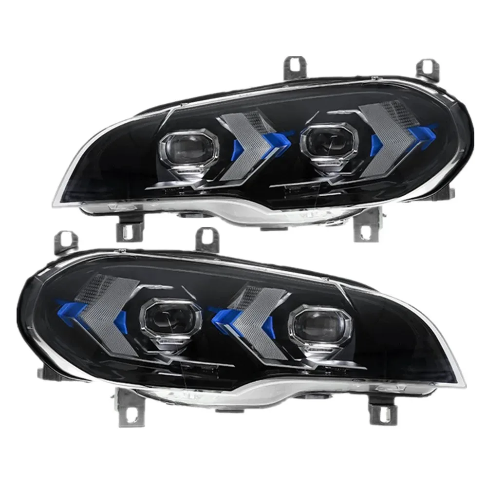 

Фара в сборе, светодиодная для BMW X5 E70 2007-2013, обновление, новейший стиль, DRL сигнала, фара, автоаксессуары, автомобильные передние фары
