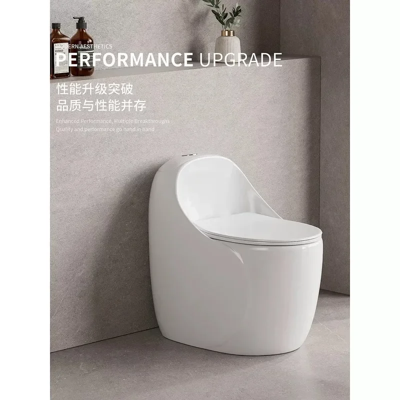 ZL Egg-Shaped One-Piece Toilet Powerful Siphon Flush Anti-Odor Water-Saving Ceramic for Small Bathroom