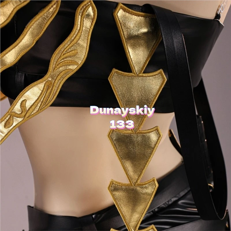 مجموعة أزياء Synex Path to Nowhere التأثيرية من الجلد اللامع مع ملابس حفلات الهالوين بشرابة #6