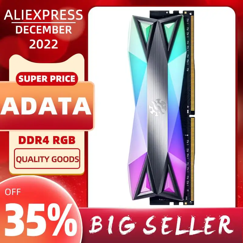 Go! ADATA XPG SPECTRIX D60G DDR4 RGB Memory Module 8G 16GB 32G 3600MHz 3200MHz PC4 U-DIMM Desktop Memory