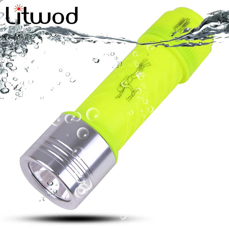 LED Flashlight  100000lm D503 XM-L2 U3 5 Colors Torch 2000LM Waterproof Underwater  Light Lamp For Diving Swimming