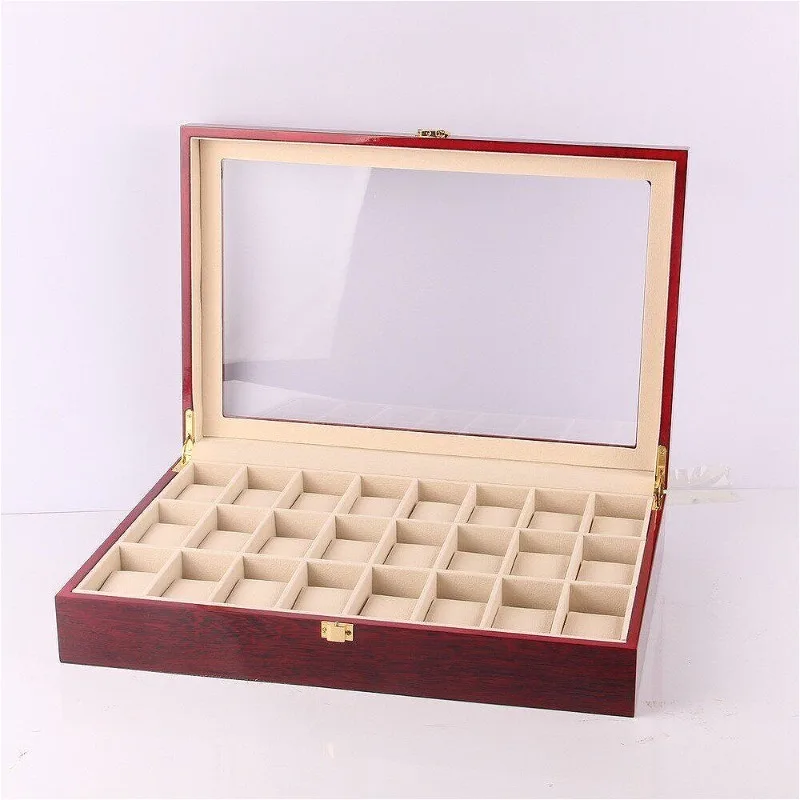 Wooden Watch Box Luxury Retro Watch Boxes Large Capacity Portable Watches Case Men Women Watches Jewelry Storage Display Cases