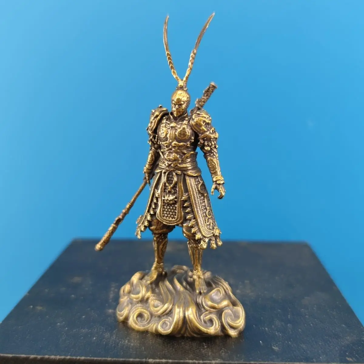 Mini Copper Model Sun Wukong Figure Statue Anime Model Fashion Ornament