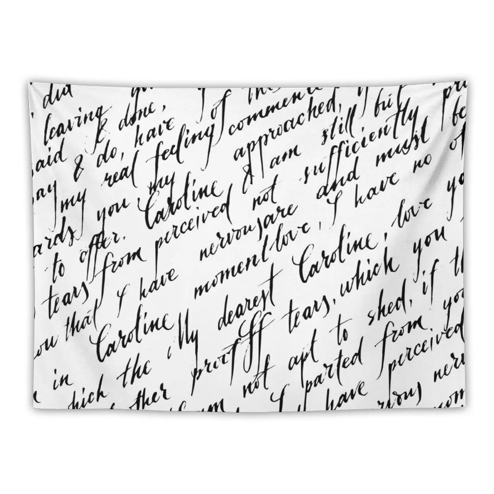 

New Black and white print of letters of a love letter Tapestry Room Decoration Korean Style Wall Coverings