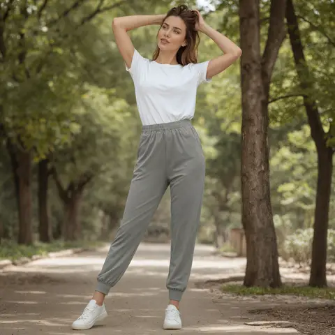 Dames grijze hoge taille joggingbroek losse casual broek elastische manchetten joggingbroek zachte rekbare hardloopyogabroek streetwear bodems