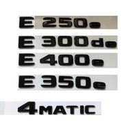 Gloss Black Letters Emblems for Mercedes Benz New Energy Plug-in Hybrid E250e E300e E350e E400e E300de E350de E400de AMG 4MATIC