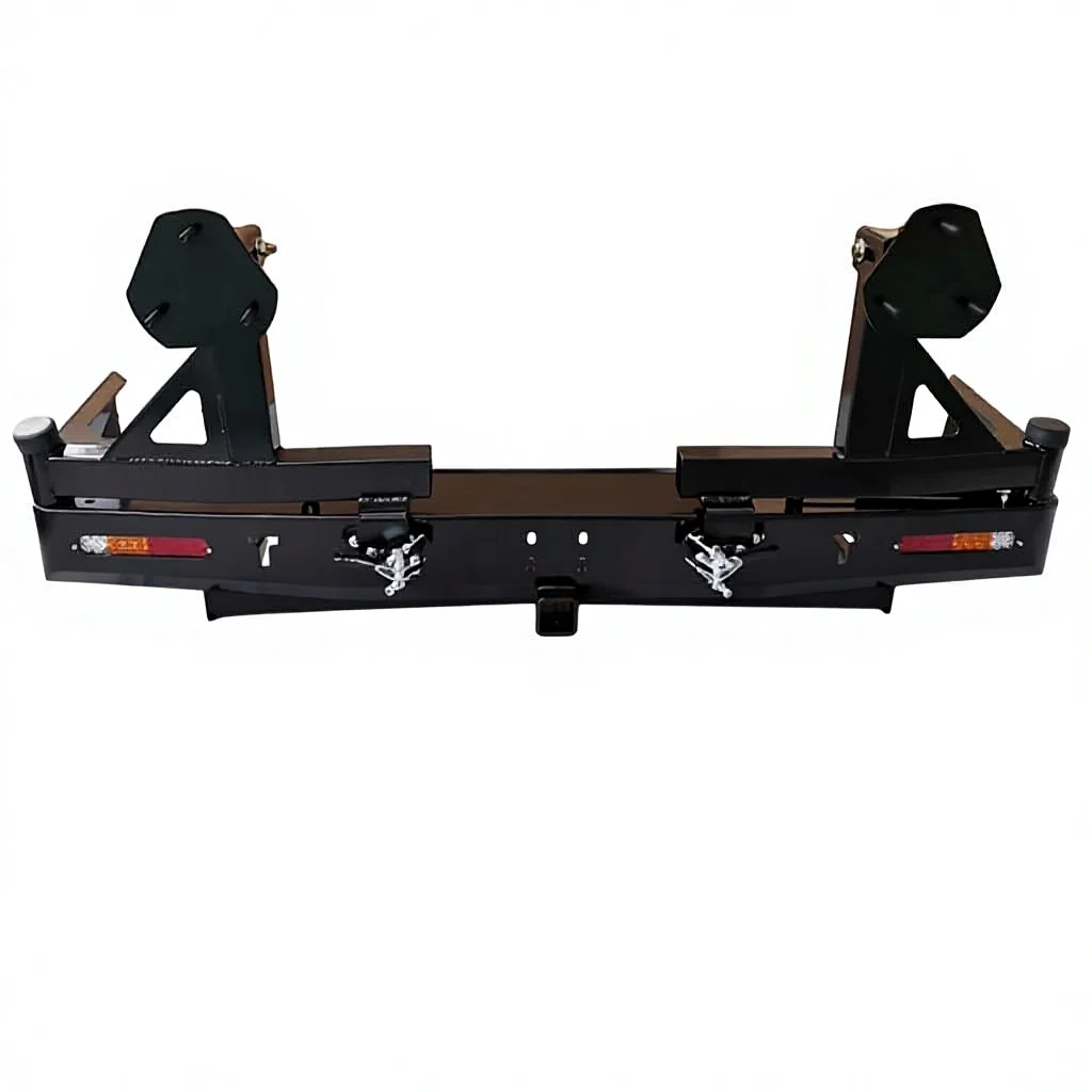 

Land Cruiser LC200 RB Model Rear Bumper Bull Bar with Double Spare Tire Rack Standard Fitment