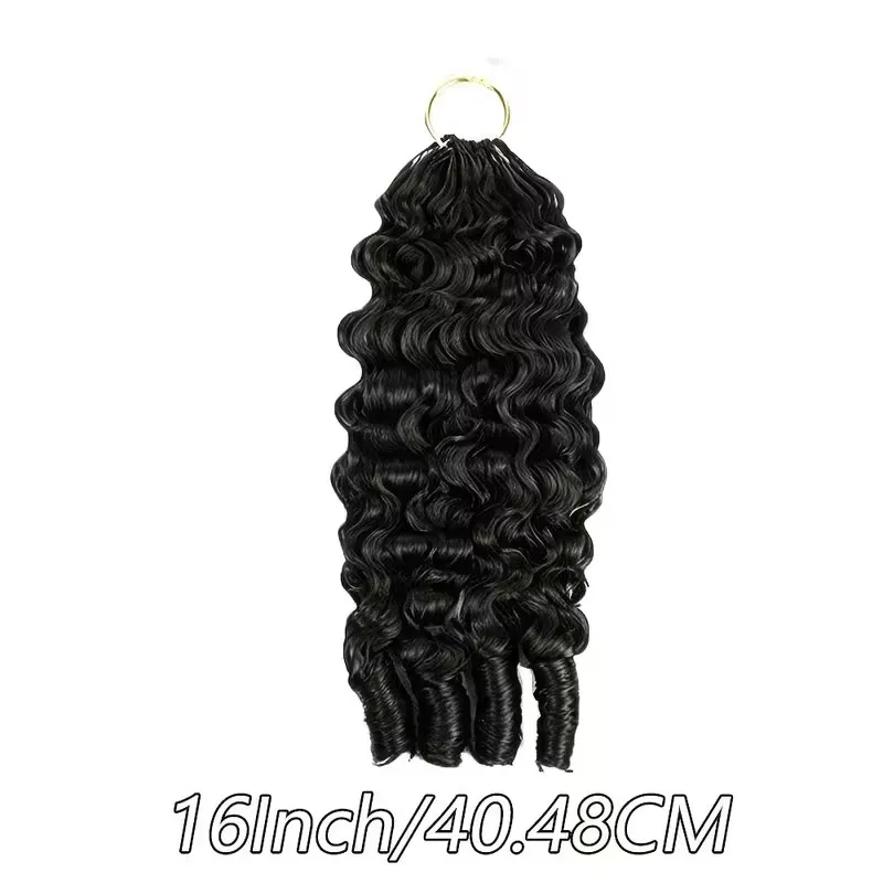 1/3/4  Burmese Curly Crochet Human Hair 100% Miracle Knots Hair 1PCS 60G  Deep Wave Pre-Separate Feather Crochet Bulk And Braiding Hair Extensions