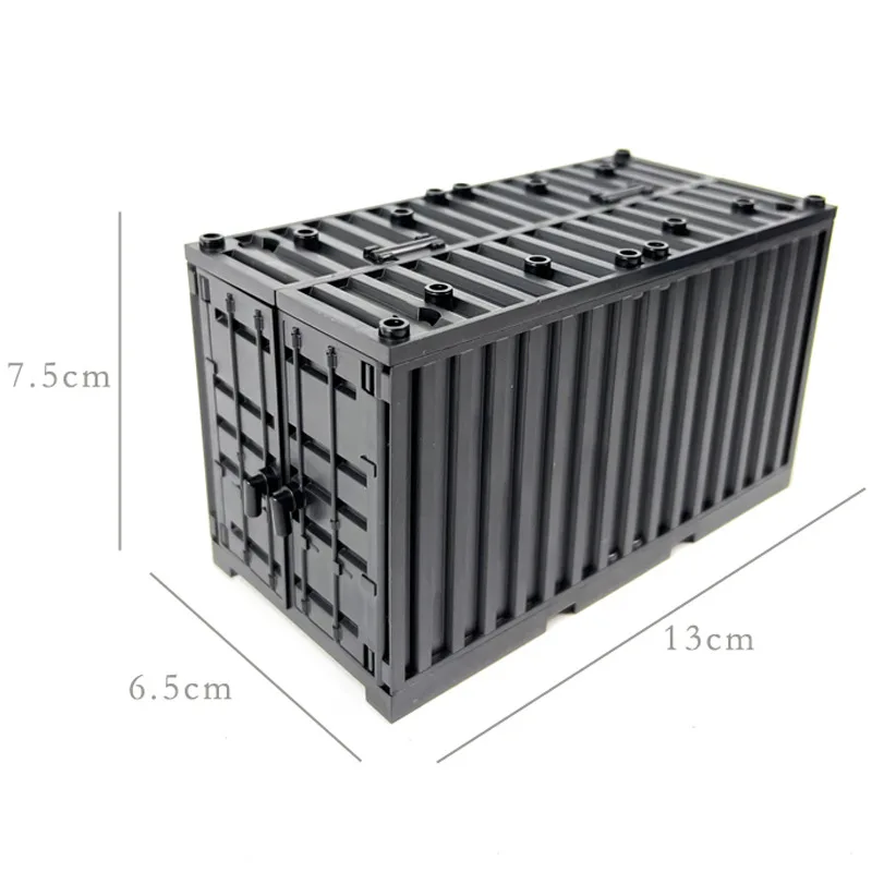 Military Container Scene Small Particle Building Block Accessories Transformable Shape Toys Educational Toys Diy Children'S Toy