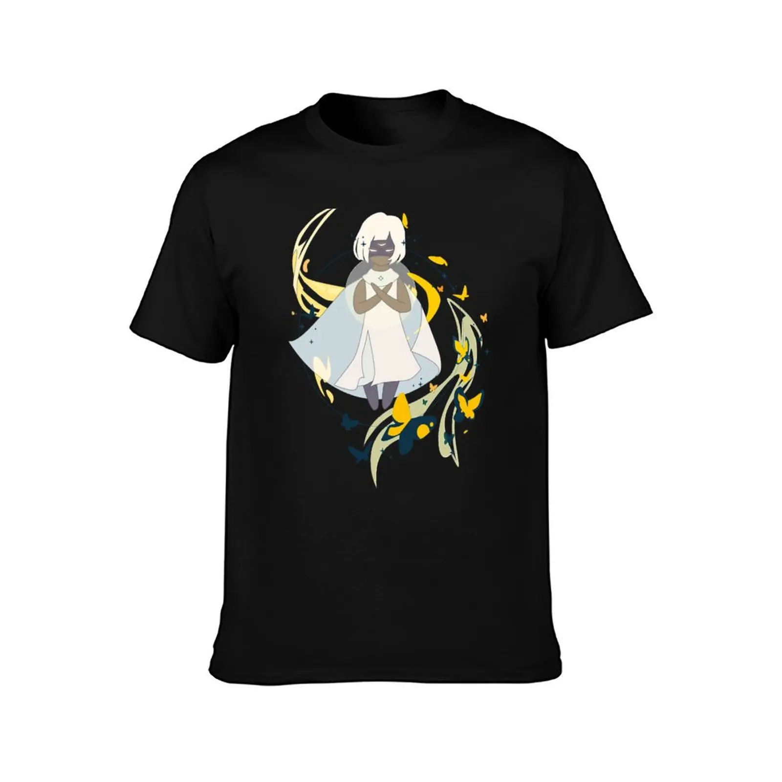 Yellow butterflies - sky COTL children of the light T-Shirt Summer Casual Cotton Tee Oversized Streetwear Tops 100% Cotton