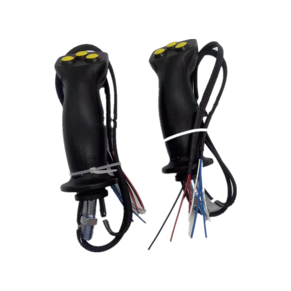 Excavator Parts For DX R Refitted Wood Grapple Gripper Wood Three-button Button Hydraulic Electric Control Handle Wheel