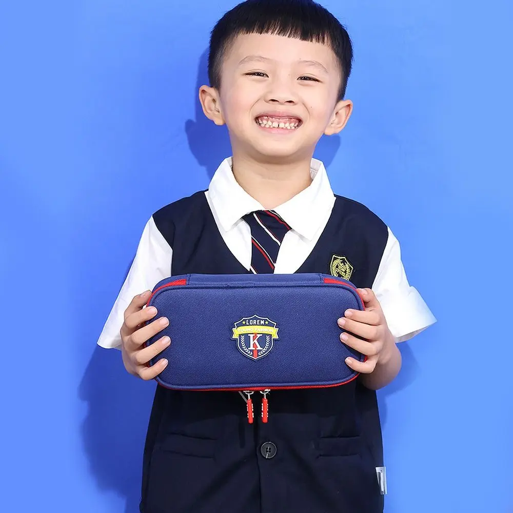 صندوق أدوات مكتبية على طراز إنجلترا حقيبة أقلام رصاص لتخزين سطح المكتب حامل أدوات مكتبية سعة كبيرة حقيبة أقلام رصاص مقاومة للماء أكسفورد