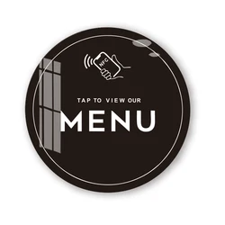 Menu NFC plate NFC Plaque Acrylic Material Mirror Effect Quick Link to Menu