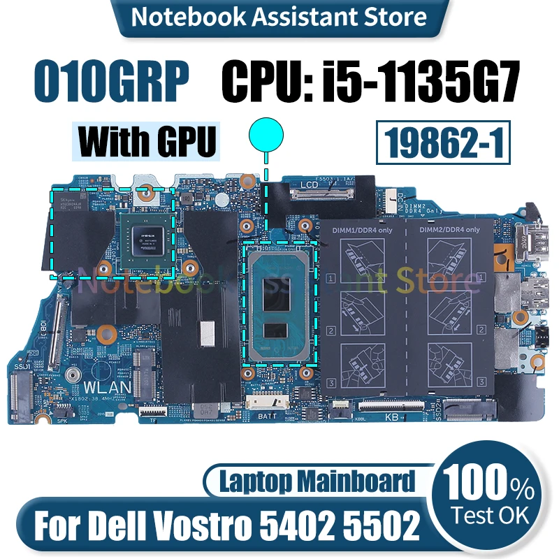 

Материнская плата для ноутбука Dell Vostro 5402 5502 19862-1 010GRP SRK05