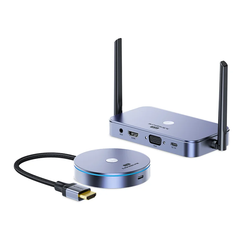 4K Wireless HDMI Transmitter Receiver Kit 50M 5GHz/2.4GHz Display Extender HDMI VGA 3.5mm Audio for Laptop Projector