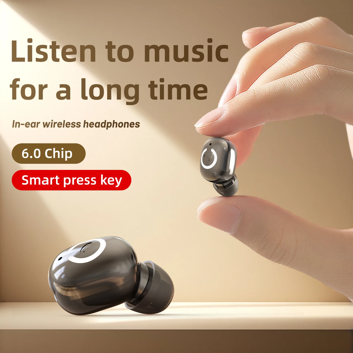 سماعات رأس لاسلكية تعمل بالبلوتوث مع ميكروفون وسماعات أذن واحدة مقاومة للماء لملابس الأذن اليسرى واليمنى مثبتة على الأذن