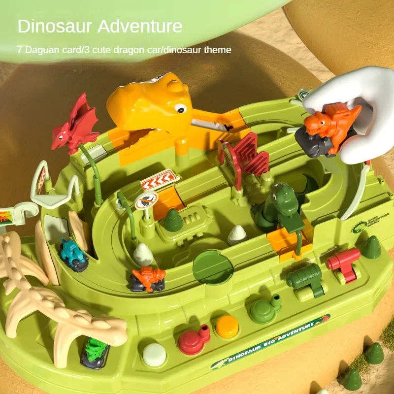 Dinosaur Themed Adventure Track Parking Lot Puzzle Toy Boy Children'S Mountain Climbing Dinosaur Challenge Adventure