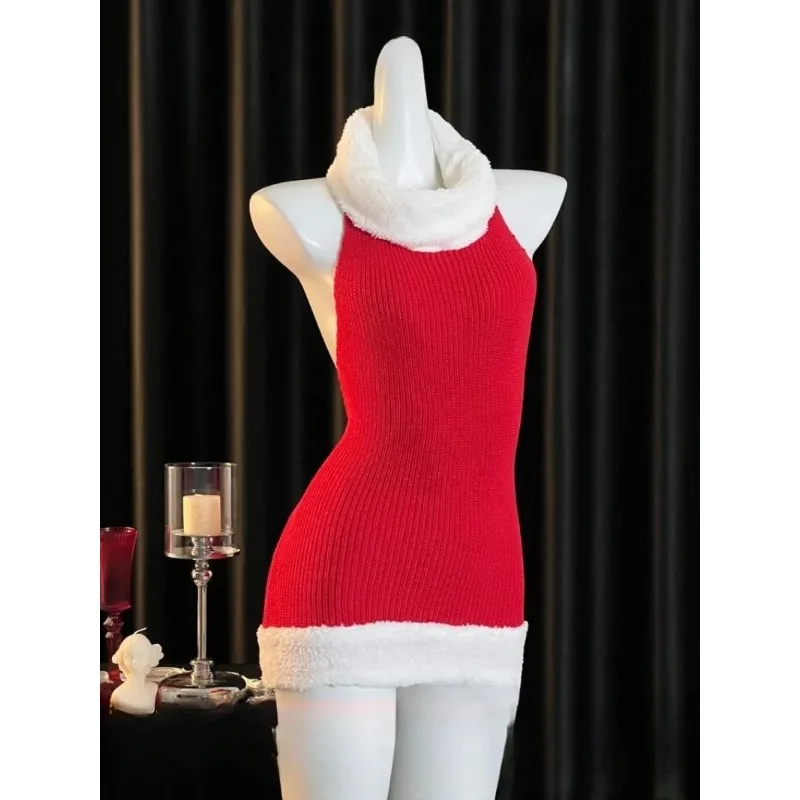 

Gentle Pure Desire Backless Sweater Uniform for Women–Lamb Collar Sexy Dress,Romantic Pajama for Cozy Nights,Feminine Comfort