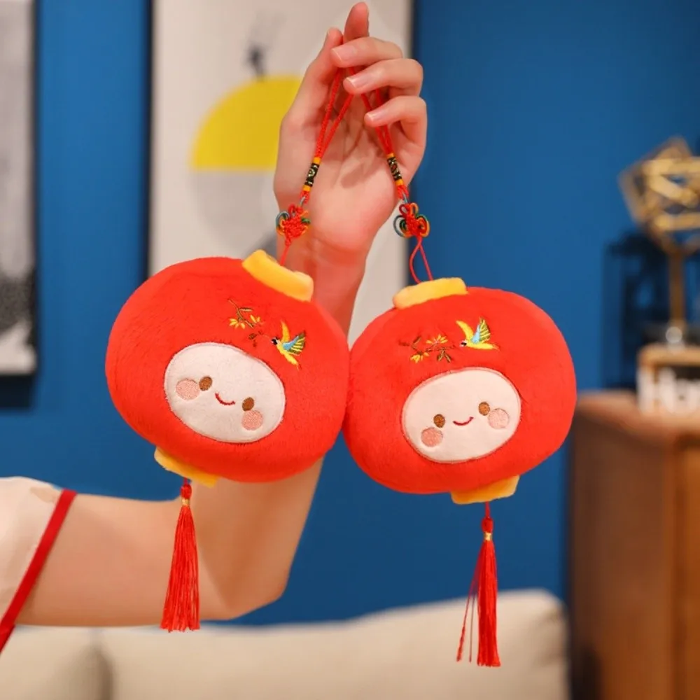 Chinese Red Lantern Pendant Stuffed Good Luck Spring Festival Ornament Widely Use with Tassel New Year Hanging Decor