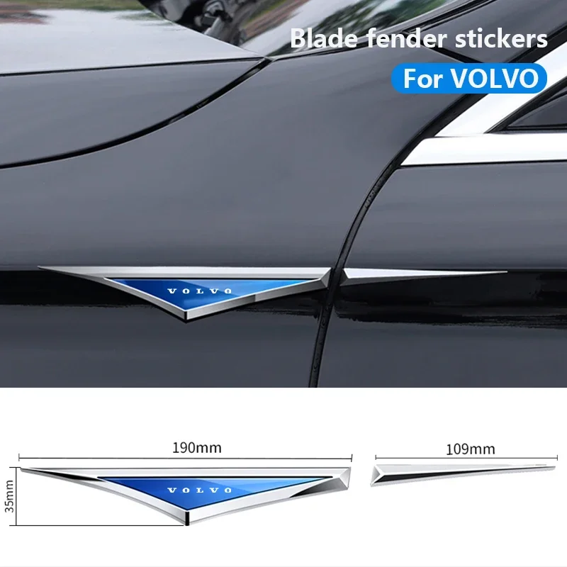جسم السيارة واقية المعادن ملصق سيارة درابزين الجانب شفرة شارة لفولفو Xc60 Xc90 V60 S60 V90 XC40 S90 S40 2025 اكسسوارات السيارات