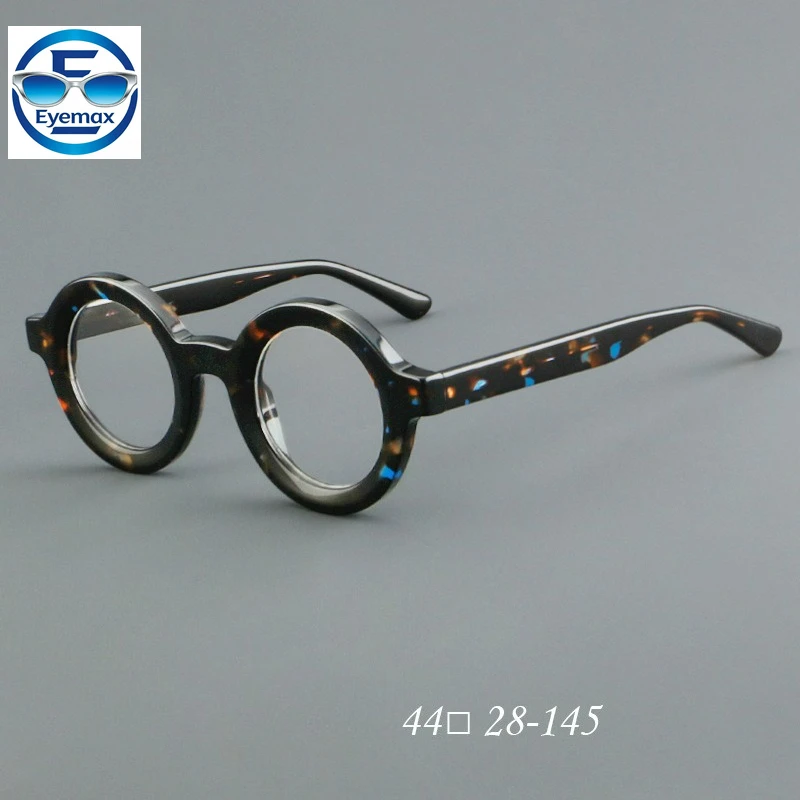 

Fashion Retro Round Glasses Frame Men Women Classic Tortoiseshell Acetate Optical Eyeglasses For Myopia Prescription Eyewear