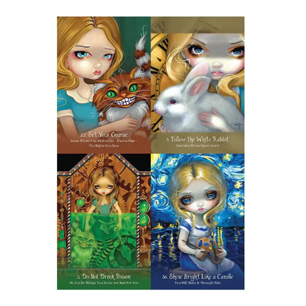 Tarot Cards Fun Full English Version Tarot Deck Board Game for Alice the Wonderland Oracle