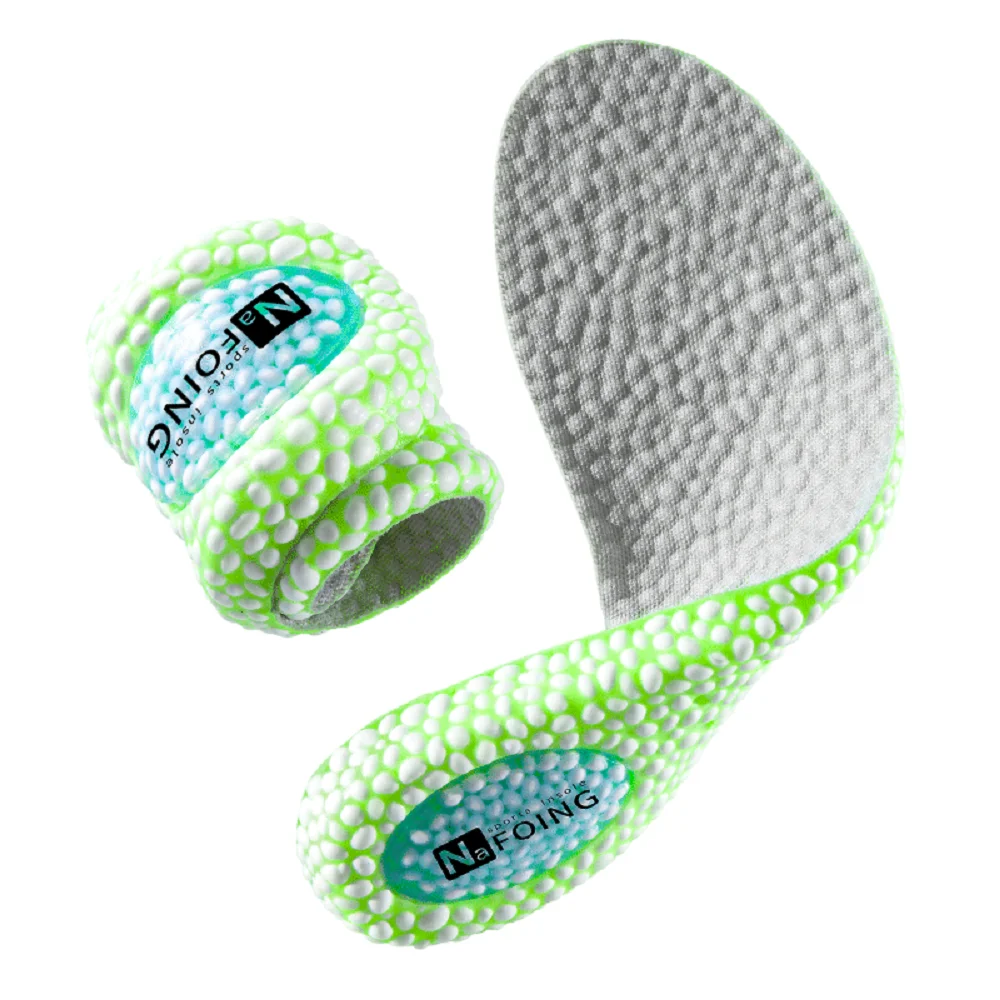 1 Pair of shock absorption upgrade insoles, new rice burst air cushion, full of elasticity, comfortable, breathable
