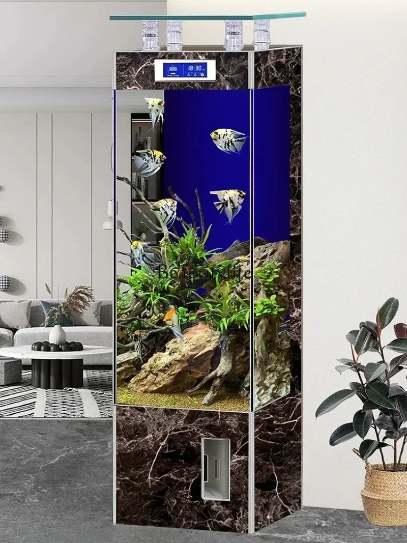 5656Super White Glass Fish Tank Vertical Floor Ecological Fish Globe Intelligent Aquarium