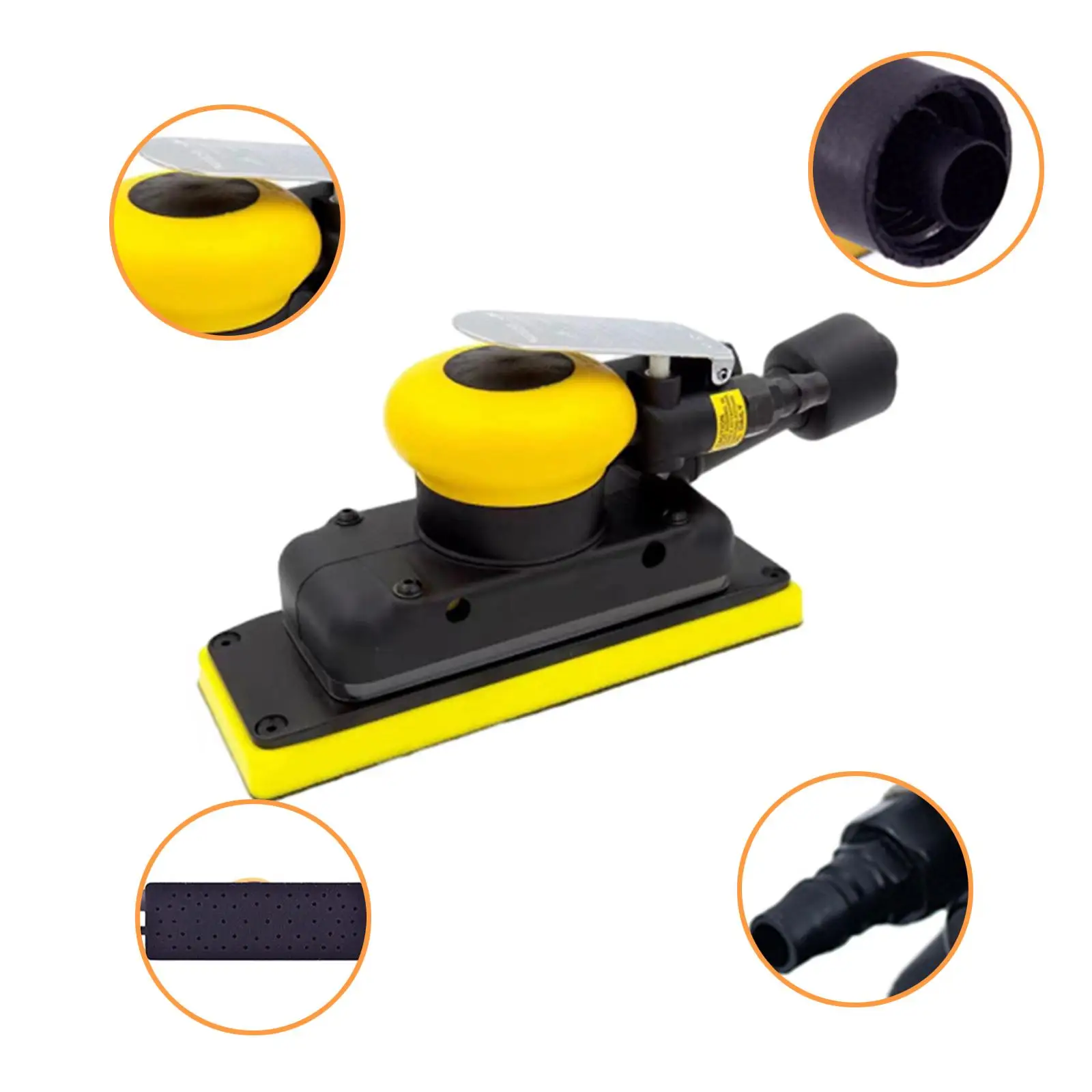 High Performance Air Sander Ergonomic Orbital Sanding Tool Versatile Polisher for Carpentry Metalwork Repair