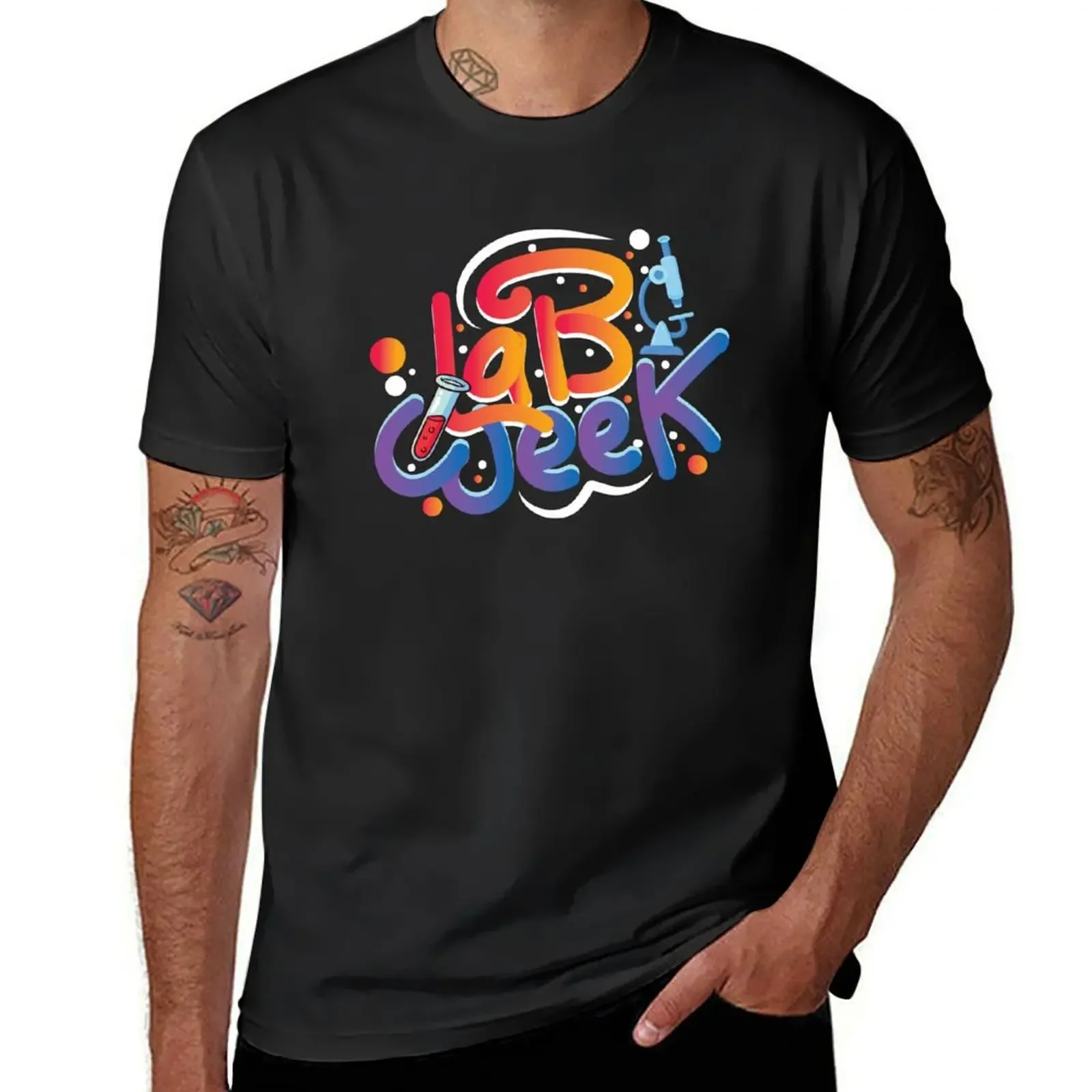 Camiseta de técnico de laboratorio médico para hombres, camisetas gráficas de material barato, camiseta de diseñador