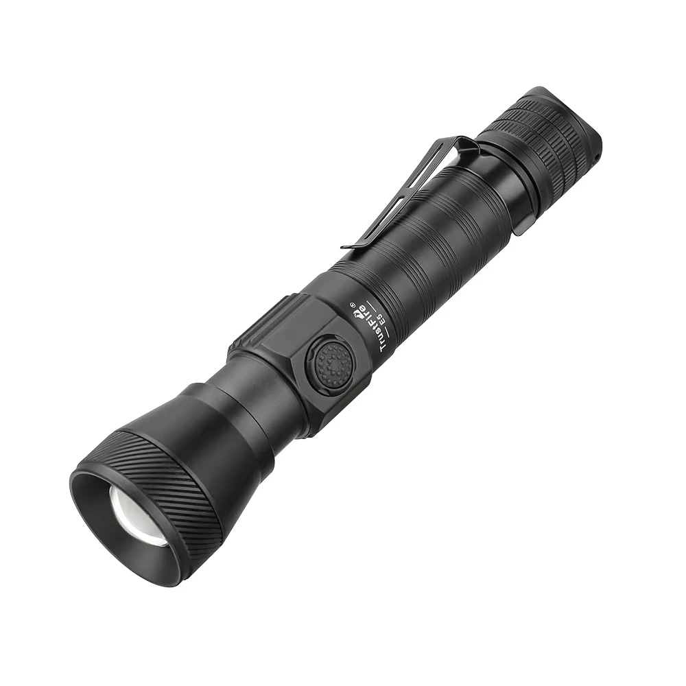 Trustfire E5 Zoomable LED Flashlight 1350LM 450M Army Tactical Lamp Powerful Usb Type C Charging Rechargeable 18650 Torch Lights