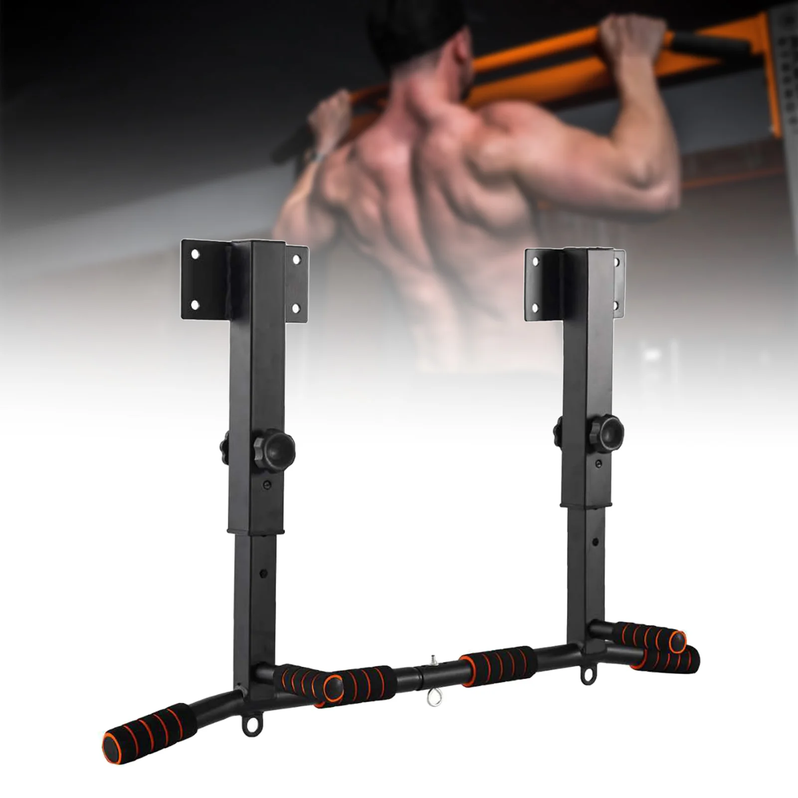 Pull up Bar Wall Mounted Adjustable Easy to Install Chin up Bar Dip Station for Outdoor Gym Garage Workout Women Men Use