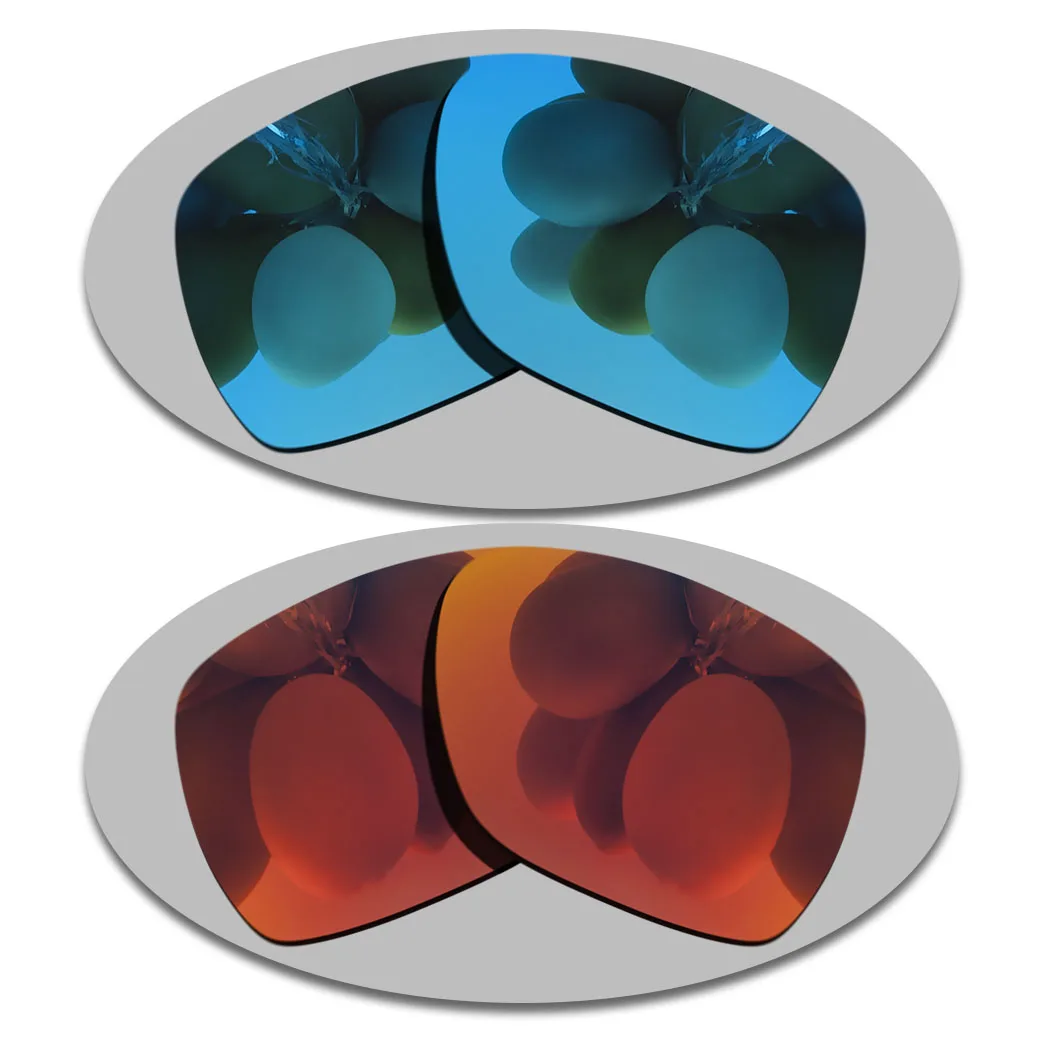 

Sky Blue&Fire Red Lenses Replacement For-Oakley Deviation Polarized Sunglasses