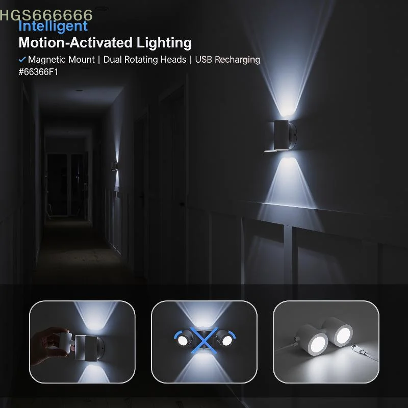 Bedroom 16 Color Rechargeable Magnetic Wall Lamp LED Light with Motion Sensor