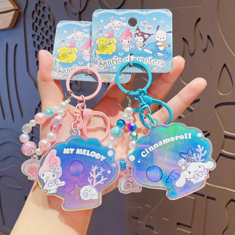 

Sanrio Cartoon Kuromi Dream Sea Series Keychain Kawaii Backpack Cinnamoroll Small Accessories Children's Festival Gift