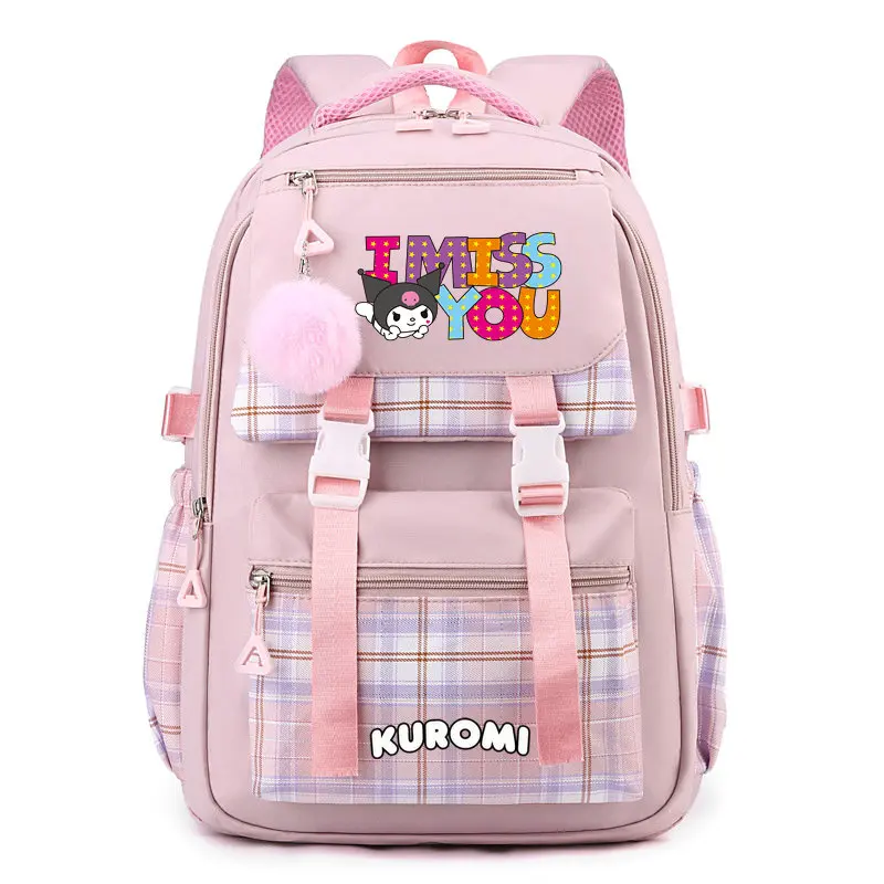 Backpack Lovely Kuromi Melody Women Laptop Computer Large Capacity School Backpacks for Girls Teenage Packsack Gift