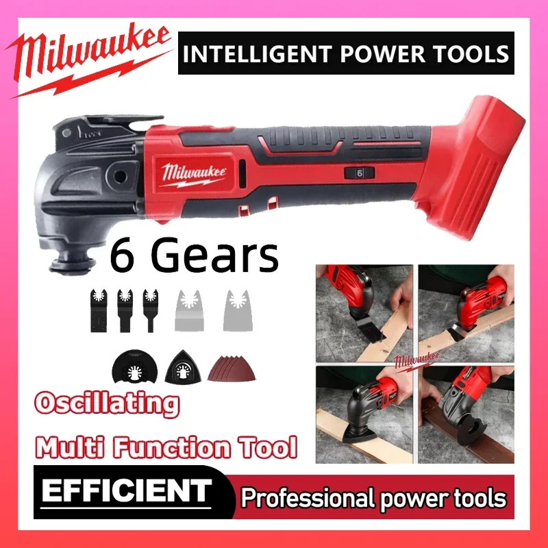 Milwaukee 18V Battery Electric Oscillating Multi Function Tool 6 Gears Cordless Vibration Trimmer Cutting Saw Power Tools