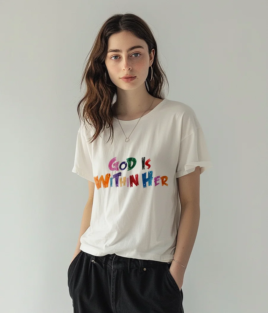 God Word Print, Anime ,Faith T-shirt,Women Short T-shirt,Short sleeve,100% cotton,Double-sided,Holiday wear,Foundation wear