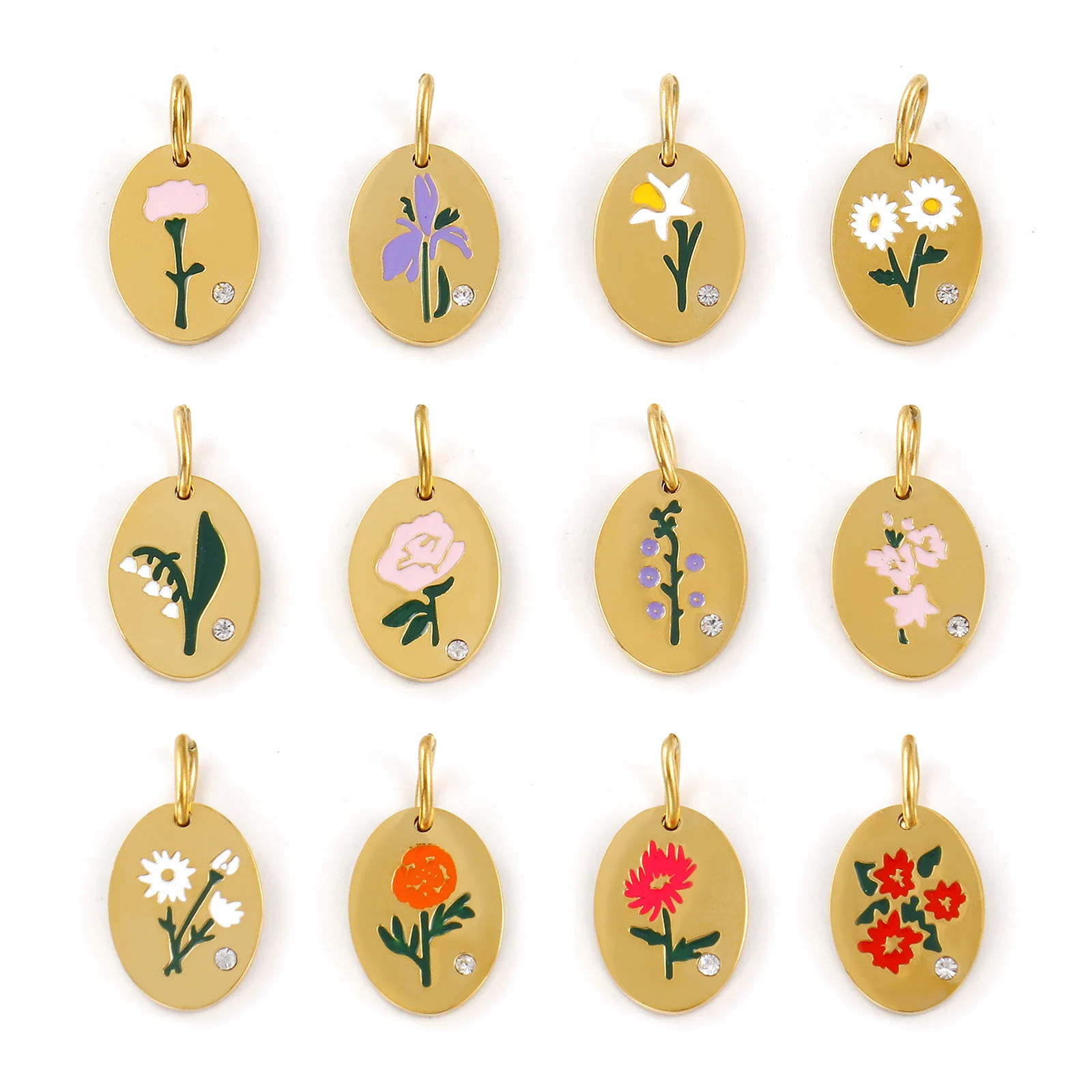 1 Buah Liontin Bunga Bulan Kel - Birth Flower Necklace ulasan dan harga