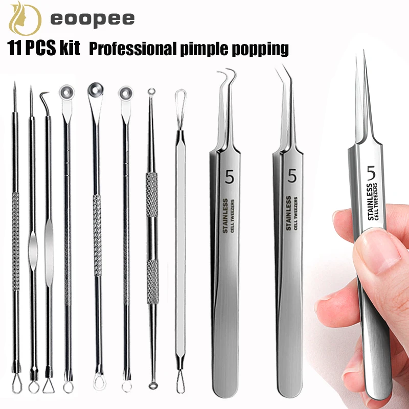 Professional Ultra-fine No. 5 Acne Blackhead Removal Tweezers Beauty Salon Pimples Needles Deep Cleaner Clip Face Skin Care Tool