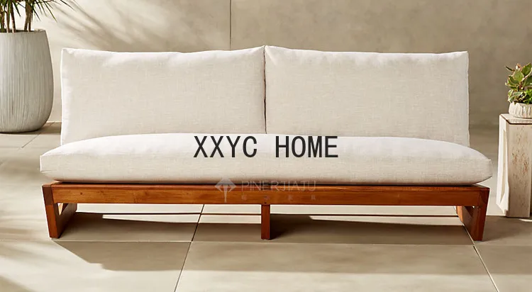 

Solid Wood Sofa New Chinese Style Courtyard Living Room and Hotel Club Bed & Breakfast Sofa Combination Couch
