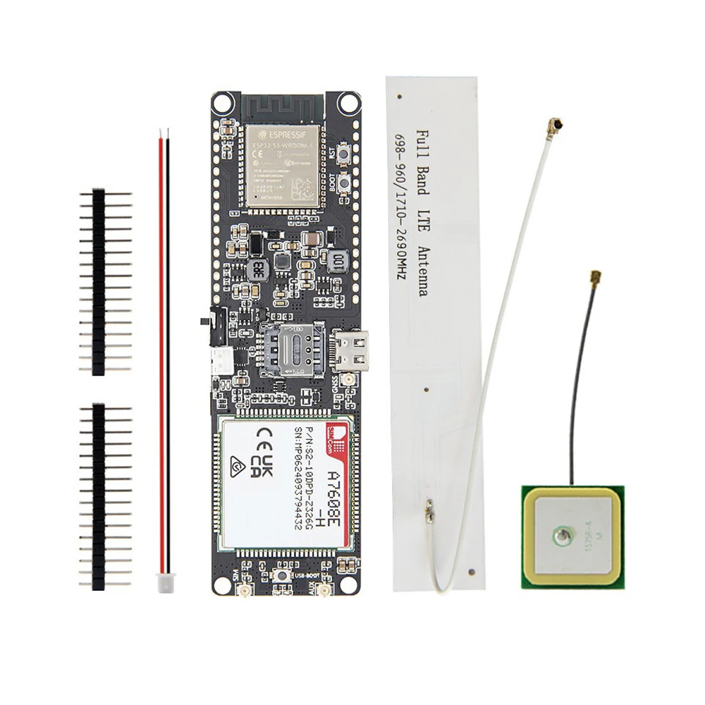 ESP32-S3 LTE GSM Wireless Communication Module A7608SA A7608E Wi-Fi BT 5 TF Card I2C SPI UART Multi Band IoT Development Module