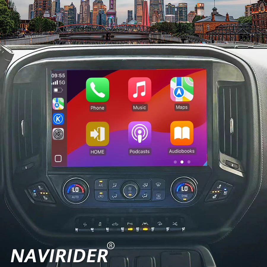 

Android Auto Radio For Chevrolet Silverado GMC Sierra 2014-2018 GPS Navigation Multimedia Video Player Stereo Head Unit Carplay