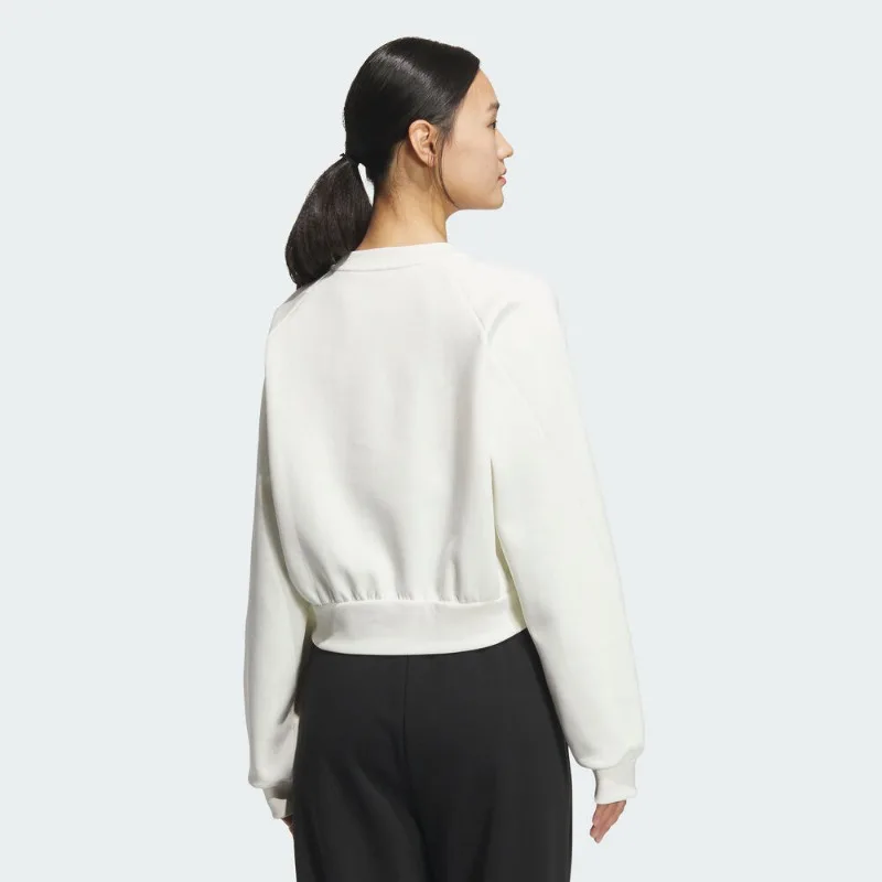 adidas Minimal Futuristic Crew Sweatshirt Clean Y2K Silhouette Light Thin Seasonal OuterwearKC0056 1PCS